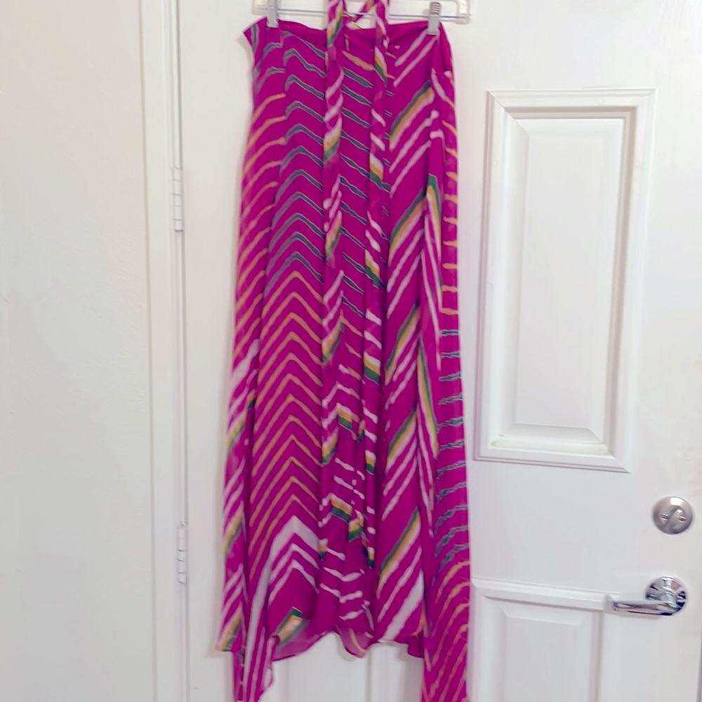 Ralph Lauren Silk Strapless maxi Sz 8